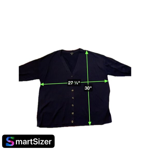 Talbots NWT Plus Navy Blue Long Sleeve V-Neck Button Up Knit Cardigan SZ 3XL - Picture 7 of 8